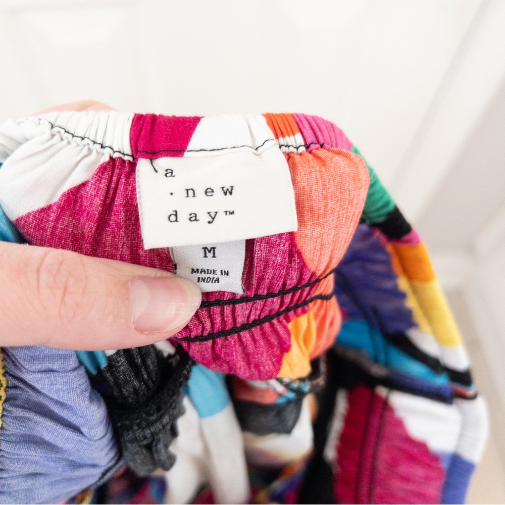 a new day Multicolor Abstract A-Line Skirt - Picture 4 of 4